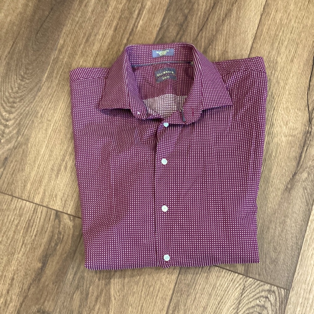 Men's Burgundy Calibrate long sleeve shirt